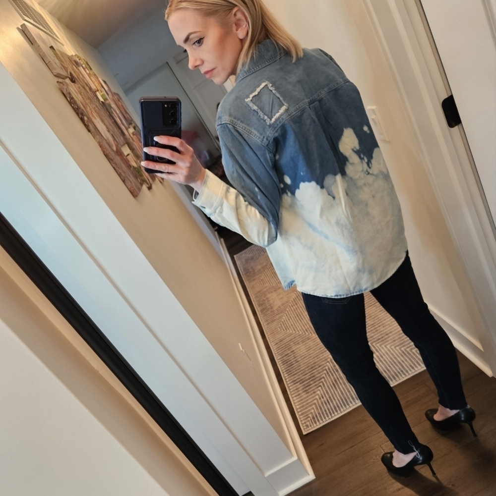 NWT Rails Turner Bleached Denim Shirt - SIZE S - Picture 4 of 14